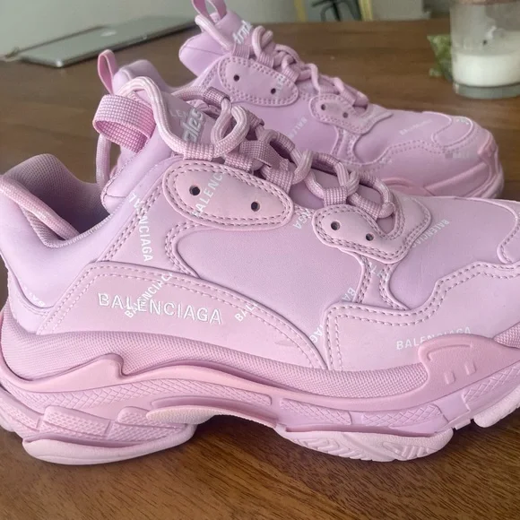 Balenciaga Triple S logo-embroidered leather, nubuck and mesh sneakers. - Picture 2 of 4